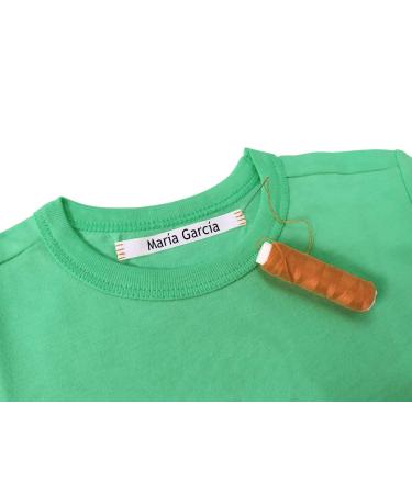 100 Personalized Labels to Mark Clothes. Sewing Tape in Clothes. Gentle with Your Kids Skin, for Children's School Uniform/Clothing Labels for Kids, Baby and Children. Send Text in Gift MESAGE