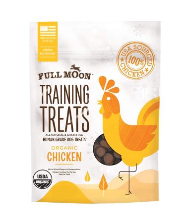 Full Moon Organic Human Grade Training Treats for Dogs Chicken Training Treats 6 Ounce (Pack of 1)