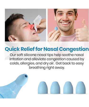 Calvana (4-Pack) Neti Pot Nasal Tips, Compatible with SinuCleanse Soft Tip Neti-Pot Nasal Rinse System, Food-Grade Silicone, BPA-Free & Latex-Free - Buy Online on GoSupps.com