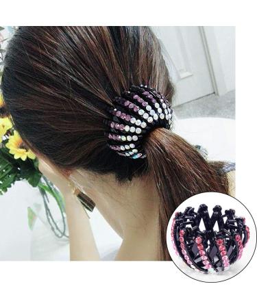 Pack of Expandable Rhinestone Bird Nest Ponytail Holders - Stylish Hair Accessories for Women & Girls - International Shipping Available - Buy Online on GoSupps.com