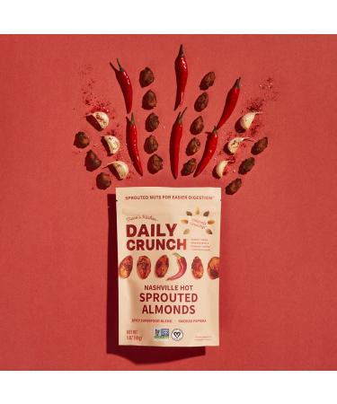 Sprouted Nashville Hot Almonds 5oz (Pack of 2) - Crunchy, Keto-Friendly, Vegan Snack - Buy Online on GoSupps.com