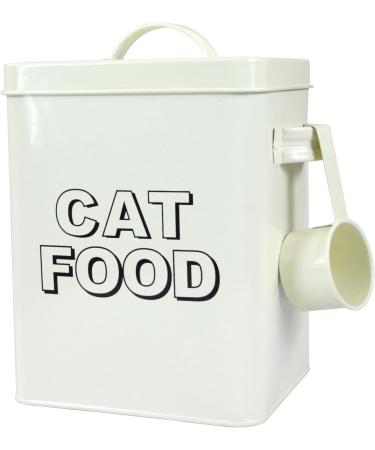 CrazyGadget Vintage Classic Retro Cat Food Treats Storage Container Set - Cream - Buy Online on GoSupps.com