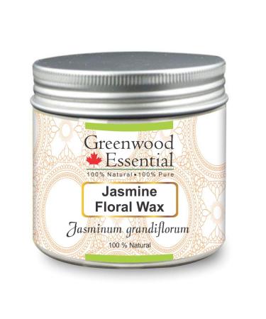 Greenwood Essential Pure Jasmine Floral Wax (Jasminum grandiflorum) 100% Natural Therapeutic Grade 100gm (3.5 oz)