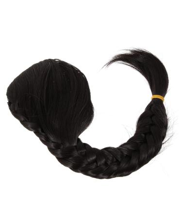 Angoily Hand Braided Braided Wig Girls Braid Extensions Braid Wig Long Braided Ponytail Synthetic Braided Ponytail Extension Fake Ponytail for Women High Temperature Wire Modeling