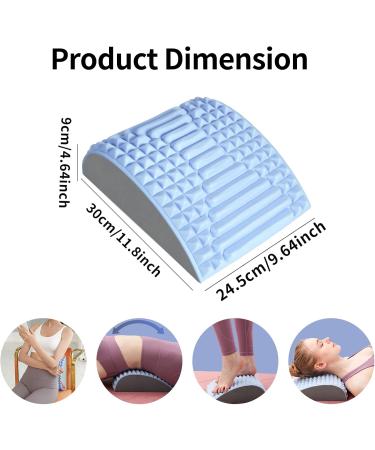 Refresh Neck and Back Stretcher - 2-in-1 Pain Relief & Relaxation | Versatile Yoga & Chiropractic Pillow - Blue - Buy Online on GoSupps.com