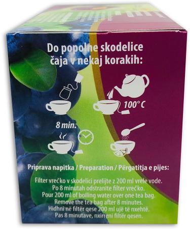  UPSY Alpine Mountains Fruit Tea Best Blueberry Flavored Herbal Tea 4 packs of 20 tea bags (80 tea bags) (sweet blueberry tea 80 tea bags) - Buy Online on GoSupps.com