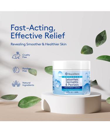Roycederm Seborrheic Dermatitis Cream - Scalp & Skin Treatment for Psoriasis, Folliculitis, Dandruff - Anti-Itch Relief - Buy Online on GoSupps.com