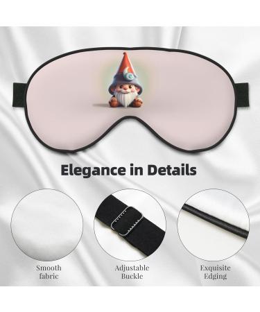  Cute Gnome Hat Print Light Blocking Eye Mask | Soft & Adjustable Eye Mask for Sleep Travel & Yoga  - Buy Online on GoSupps.com