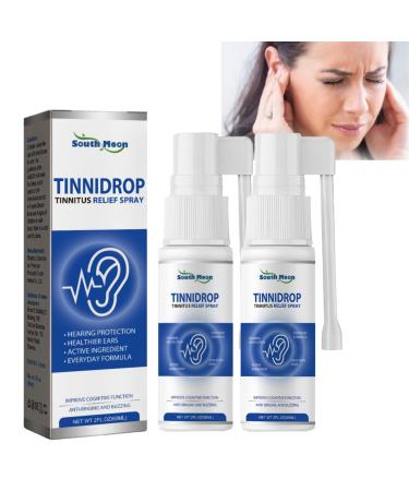 2PCS Tinnitus Relief Spray Ear Tinnitus Sprays Tinnitus Relief for Ringing Ears Spray Ear Ringing Relieving Tinnitus Treatment spray Effectively Ear Care Sprays Tinnitus Ear Drops Ear Noise Spray 60ml