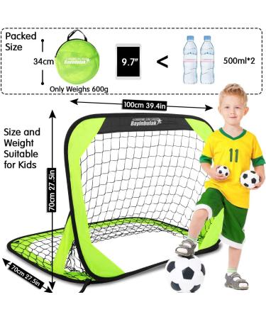 BAYINBULAK Pop Up Soccer Goal Portable Soccer Net for Kids Backyard Training  1 Pack Neon Lime - Buy Online on GoSupps.com