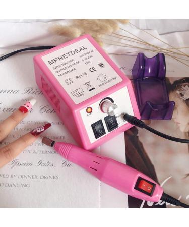 Electric Nail Drill Set Kit for Acrylic Nails Gel Art - Pink MPNETDEAL Efile Machine - Salon Quality at Home - Buy Online on GoSupps.com