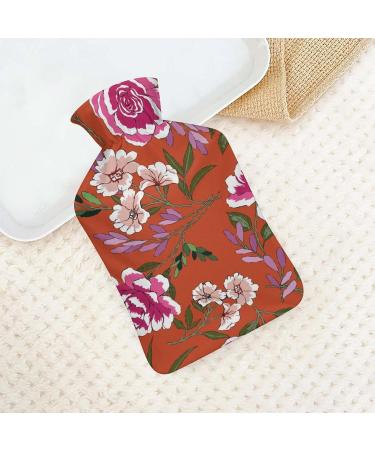 Buy Vintage Flowers Hot Water Bottle with Plush Cover - Hand Warmer for Adults & Children | 26.5x15.3cm - International Shipping Available - Buy Online on GoSupps.com
