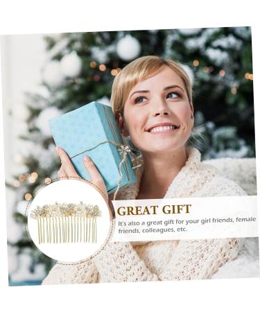 DOITOOL Alloy Rhinestone Hair Comb Pearl Headpiece Wedding Side Comb Bridal Headdress Diamond Hair Clips Tiara Bridal Hair Comb Accessories Rhinestones Flower Girl Bridesmaid - Buy Online on GoSupps.com