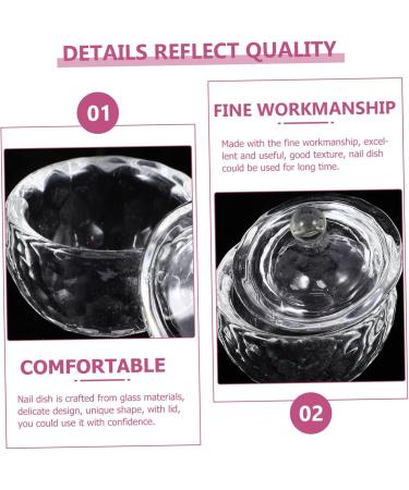 Zerodeko Wedding Decor Manicure Nail Dish Cup Nail Dish Cups with Lids Dish for Acrylic Nails Manicure Nail Cup Nail Cups Nail Art Accessories Heart-shaped Food Jar Glass - Buy Online on GoSupps.com