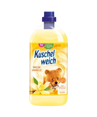 Cuddly soft fabric softener wild vanilla skin tolerance dermatologically confirmed fabric softener cuddly soft without microplastics large bottle 2 liters for up to 76 washes fabric softener summer love (2 liters)