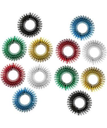 Magiclulu 36 Stk Spiky Finger Rings - Noiseless Acupressure Massage Toys for Kids | Finger Roller Massager Device - Buy Online on GoSupps.com