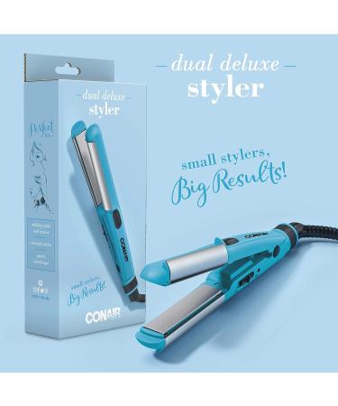 Conair Mini Dual Deluxe Styler - 2-in-1 Styler for Curls, Waves, and Straightening | On-The-Go Styling | 1 Count - Buy Online on GoSupps.com