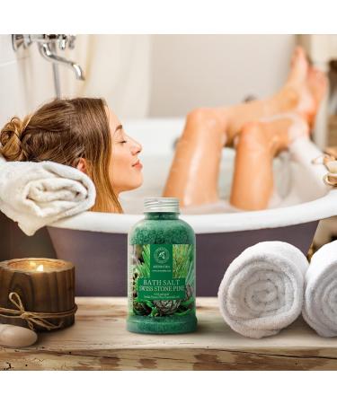 Swiss pine bath salt 600g Sea salt with natural Swiss pine essential oil aromatherapy bath bath body care skin care spa bath additive - Buy Online on GoSupps.com
