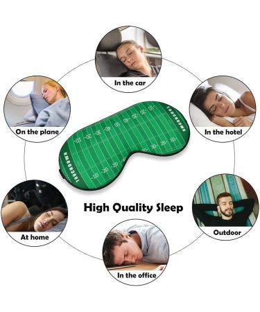 Rugby American Football Field Sleep Mask | Adjustable Strap Blindfold for Men & Women | Blocks Light for Night Travel & Nap - Buy Online on GoSupps.com