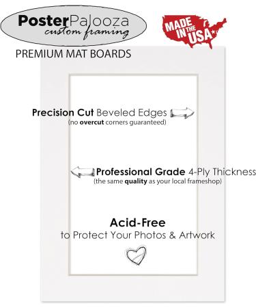 11x17 Acid-Free White Mat for 16x20 Frame - Precut Premium Matboard for Family Photos and Art - Pack of 1 - Buy Online on GoSupps.com
