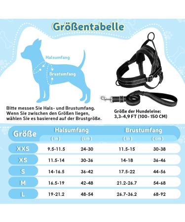 Eyein No-Pull Dog Harness with Leash Adjustable Padded & Reflective for Small to Large Pets Black (M) - Buy Online on GoSupps.com