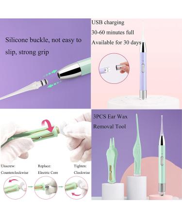 LED Ear Wax Removal Tool USB Earwax Remover Baby Nasal Booger Tweezers Ear Cleaner Pen for Adults Kids Ear Picks Digger Set w/Carry Box (Purple) - Buy Online on GoSupps.com