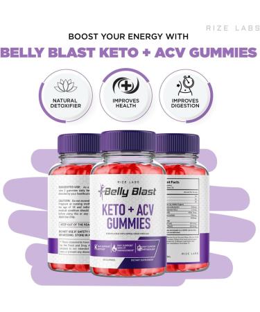 Belly Blast Keto Gummies (2 Pack) - Official Belly Blaster Weight Loss + ACV Gummies for Effective Fat Loss | 120 Gummies - Buy Online on GoSupps.com