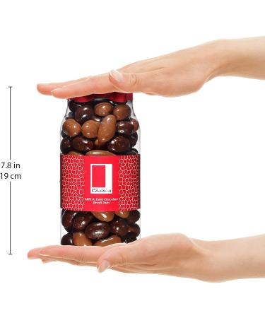 Rita Farhi Milk and Dark Chocolate Covered Brazil Nuts in a Gift Jar | Vegetarian and Chocolate Gift - Chocolate Coated Nuts - 740 g - New Palm Oil Free Recipe - Buy Online on GoSupps.com