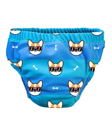 PSS!- Baby swimming pants - model cool dog - for babies from 3 to 8 kg - m - unisex - multi -colored design - absorbent and reusable - waterproof and convenient - 1 piece of cool dog M