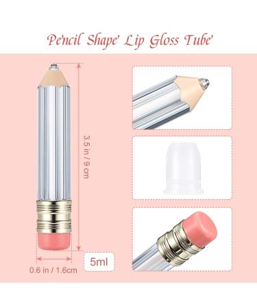 12-Piece Clear Pencil Shaped Lip Gloss Tubes | 5ml Mini Refillable Bottles with 3ml Dropper for DIY Makeup | Travel-Friendly Lip Oil Containers - Buy Online on GoSupps.com