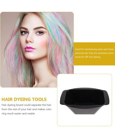 Minkissy 1 Set Hair Coloring Tools Hair Dying Cream Bowl Highlighting Board with Teeth Hair Colour Board Highlight Board for Hair Barber Salon Hairdressing Tools Modeling Abs Balance Board Black - Buy Online on GoSupps.com