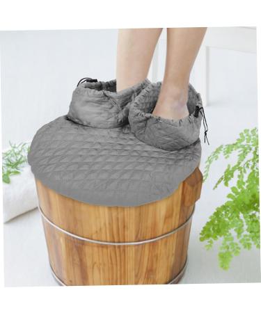 FRCOLOR Thermal Insulation Foot Bath Cover Bucket Holder Foot Bucket Protector Sauna Foot Bath Accessory Bucket Sleeve Dual Bucket Foot Basin Cover Foot Soaking Dual Basin Cover 26.00X26.00X15.00CM Grey - Buy Online on GoSupps.com