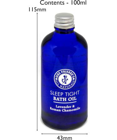 Sleep Tight Aromatherapy Bath Oil - Lavender & Roman Chamomile, Jojoba & Sunflower Seed Oil, Natural Vitamin E - Handmade, Vegan, Cruelty Free (100ml) - Buy Online on GoSupps.com