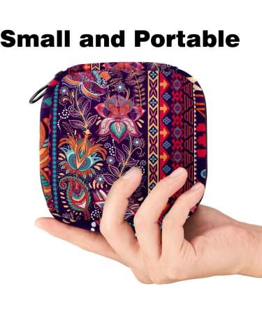 Vintage Bohemian Storage Bags for Women - Portable Menstrual Organizer for Bandages Panty Liners and Tampons - Buy Online on GoSupps.com
