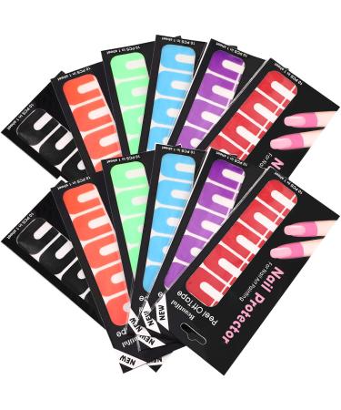 120 Pieces Nail Protector, U Shape Nail Polish Protector for Fingers Peel Off Nail Stickers Cuticle Protector for Nail Stamping Painting Manicure - Buy Online on GoSupps.com