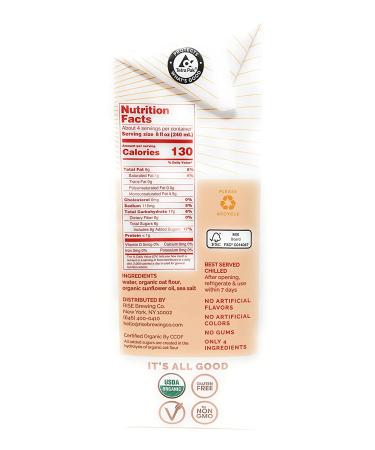 RISE Brewing Co Organic Original Oat Milk - 32 oz | Dairy-Free, Non-GMO - Buy Online on GoSupps.com