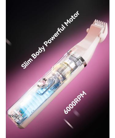 Unibono Rechargeable Bikini Trimmer for Women - Wet/Dry Electric Razor for Pubic Hair, Cordless Lady Shaver Kit for Arms, Legs, Armpits - USB-C Charge, Storage Bag Included (Beige) - Buy Online on GoSupps.com