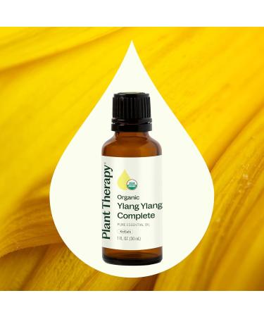 Plant Therapy Organic Ylang Ylang Complete Essential Oil 30 mL (1 oz) 100% Pure USDA Certified Organic Undiluted Sensual Aromatherapy and Natural Skin Care - Buy Online on GoSupps.com