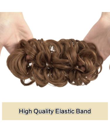 Sofeiyan Plus Size Synthetic Curly Bun Hairpiece in Auburn - Updo Scrunchies Chignon Extensions for Women - Buy Online on GoSupps.com