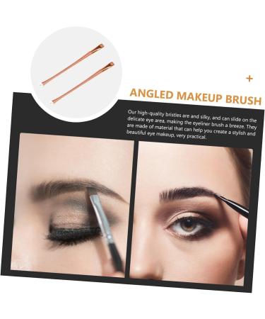 Housoutil 2pcs Eyeliner Brush Makeup Brush Cosmetic Brush Flat Makup Brush Eyebrow Brush Flat Brush Girl - Buy Online on GoSupps.com
