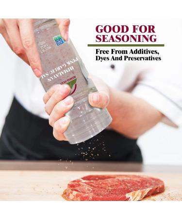 Himalayan Chef Pink Garlic Salt Grinder - 3.6 Oz | Natural & Certified Seasoning - Buy Online on GoSupps.com