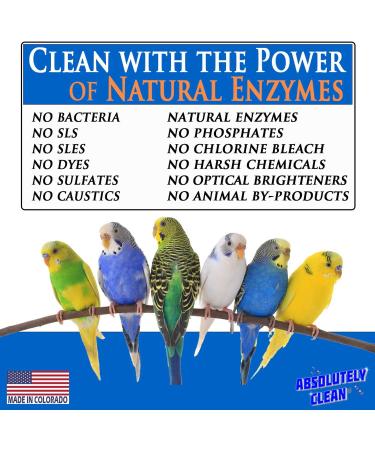 Absolutely Clean Bird Cage Cleaner & Deodorizer - 16 Fl Oz (Pack of 2) - Made in the USA - Buy Online on GoSupps.com