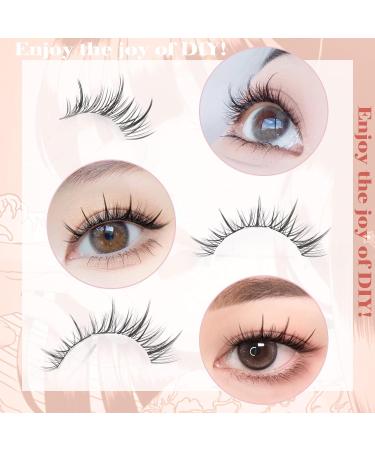 D.I.Y. Wispy D Curl Eyelash Extension Kit - 63Pcs Cluster Lashes with Waterproof Bond & Seal, Tweezers Included | Goddvenus G-manga - Buy Online on GoSupps.com