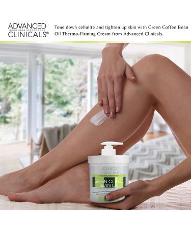 Advanced Clinicals Green Coffee Bean Oil Thermo-Firming Cream 16 oz | Skin Firming & Moisturizing - Buy Online on GoSupps.com