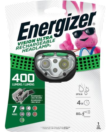 Energizer Vision LED Rechargeable Headlamp - Water Resistant, Bright LED for Outdoors and Camping - USB Charging Cable Included (Pack of 1) - Buy Online on GoSupps.com