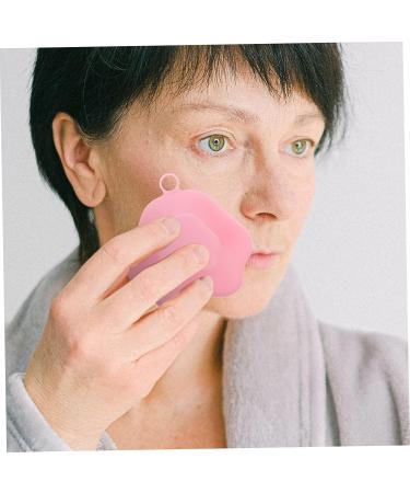 Angoily Silicone Cleansing Brush Handheld Face Scrubber Facial Cleaning Brush Facial Scrubber Exfoliator Manual Exfoliating Brush Blackheads Removing Scrubber Mat Frosted Pink Silica Gel - Buy Online on GoSupps.com