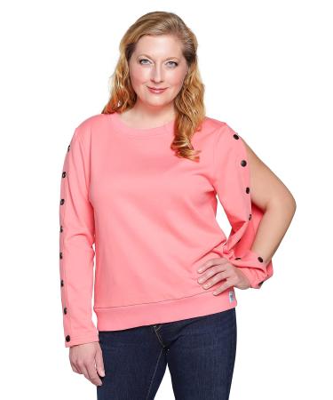 Long Sleeve Dialysis Shirts for Women with Easy Arm Port Access Makes Best Dialysis Patient Gift Peach Sunset Large Peach Sunset