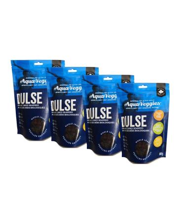 Aqua Veggies Organic Atlantic Dulse Whole Leaf Hand-Harvested Sun-Dried Bay of Fundy Excellent Source of Vitamins B6 B12 Iron Iodine Protein Calcium and Fibre (Whole Leaf 100 Grams) (Whole Leaf pack of 4)
