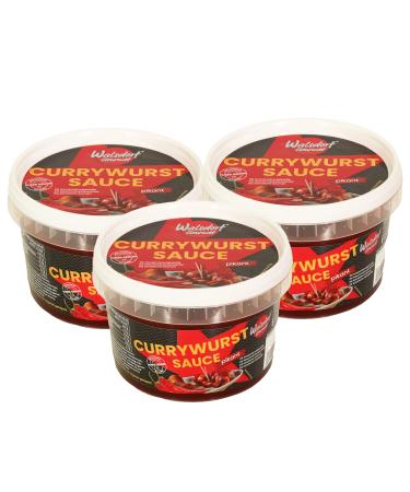 Walsdorf gourmet currywurst sauce 3x 500g/curry sauce made from high-quality ingredients & vegan/savory currywurse sauce/curry ketchup without flavor enhancers 500 g (3 Pack)