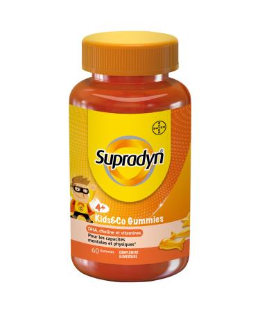 Supradyn Kids&co Gummies Multivitamins for Children and Adults with Omega 3 Choline B6 B12 and Vitamin C - Vitamin Gummies to Support Immunity in Children and Adults - 60 Gummies